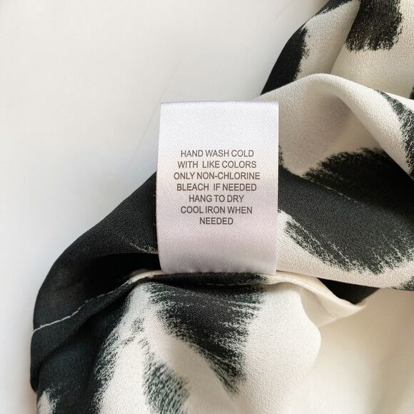 Daniel Rainn Blouse Woman’s Medium Koda Split Neck Floral Tunic Tab Sleeve - Picture 9 of 11